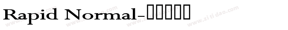 Rapid Normal字体转换